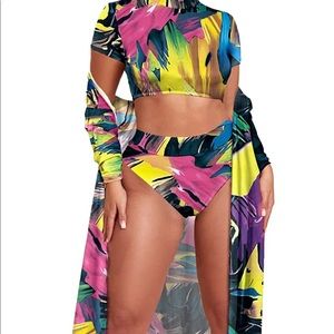 Three piece swimwear
